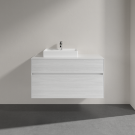 Тумба под раковину Villeroy & Boch Collaro 100х50 см ДСП белое дерево C01400E8