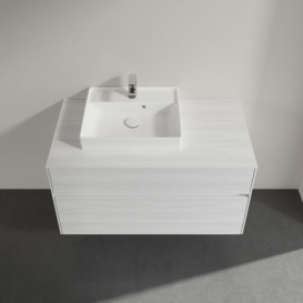 Тумба под раковину Villeroy & Boch Collaro 100х50 см ДСП белое дерево C01400E8