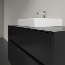 Тумба под раковину Villeroy & Boch Collaro 100х50 см МДФ черный матовый лак C01400PD
