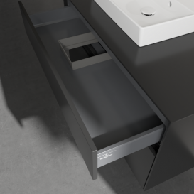 Тумба под раковину Villeroy & Boch Collaro 100х50 см МДФ черный матовый лак C01400PD