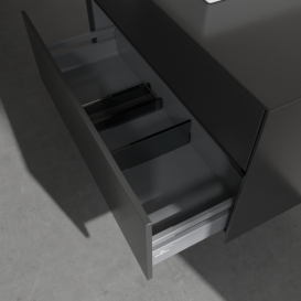 Тумба под раковину Villeroy & Boch Collaro 100х50 см МДФ черный матовый лак C01400PD