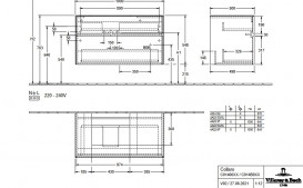 Тумба под раковину Villeroy & Boch Collaro 100х50 см МДФ черный матовый лак C01400PD