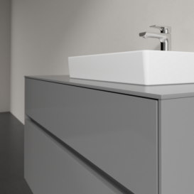 Тумба під раковину Villeroy & Boch Collaro 100х50 см МДФ глянсовий сірий C01500FP