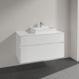 Тумба под раковину Villeroy & Boch Collaro 100х50 см ДСП белый матовый C01500MS