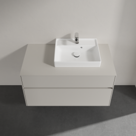 Тумба под раковину Villeroy & Boch Collaro 100х50 см ДСП мягкий серый C01500VK