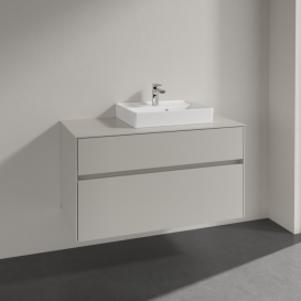 Тумба под раковину Villeroy & Boch Collaro 100х50 см ДСП мягкий серый C01500VK