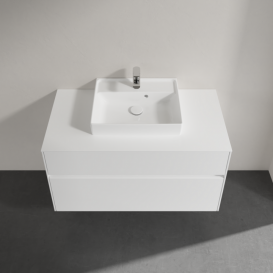 Тумба под раковину Villeroy & Boch Collaro 100х50 см МДФ глянцевый белый C01600DH