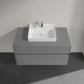 Тумба під раковину Villeroy&Boch Collaro 100х50 см МДФ глянсовий сірий C01600FP