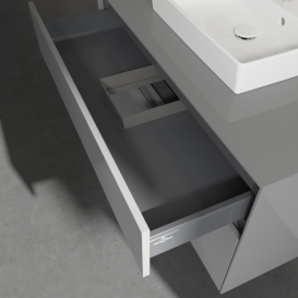 Тумба під раковину Villeroy&Boch Collaro 100х50 см МДФ глянсовий сірий C01600FP