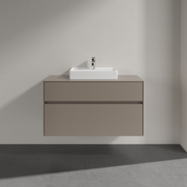 Тумба под раковину Villeroy & Boch Collaro 100х50 см ДСП трюфель серый C01600VG