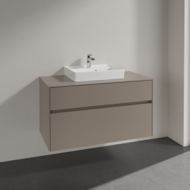 Тумба под раковину Villeroy & Boch Collaro 100х50 см ДСП трюфель серый C01600VG