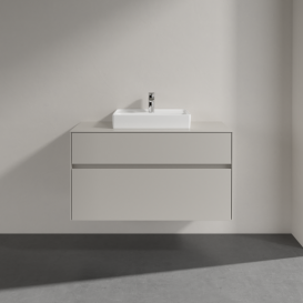 Тумба под раковину Villeroy & Boch Collaro 100х50 см ДСП мягкий серый C01600VK