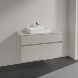 Тумба под раковину Villeroy & Boch Collaro 100х50 см ДСП мягкий серый C01600VK