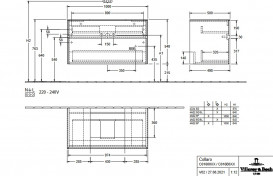 Тумба под раковину Villeroy & Boch Collaro 100х50 см ДСП белое дерево C01600E8
