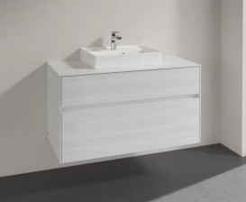 Тумба под раковину Villeroy & Boch Collaro 100х50 см ДСП белое дерево C01600E8