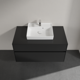 Тумба под раковину Villeroy & Boch Collaro 100х50 см МДФ черный матовый лак C01600PD