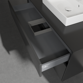Тумба под раковину Villeroy & Boch Collaro 100х50 см МДФ черный матовый лак C01600PD