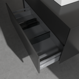 Тумба под раковину Villeroy & Boch Collaro 100х50 см МДФ черный матовый лак C01600PD