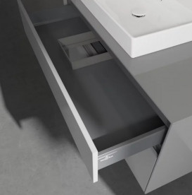 Тумба под раковину Villeroy & Boch Collaro 100х50 см МДФ глянцевый серый C01700FP