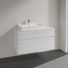 Тумба під раковину Villeroy&Boch Collaro 100х50 см ДСП біле дерево C01700E8