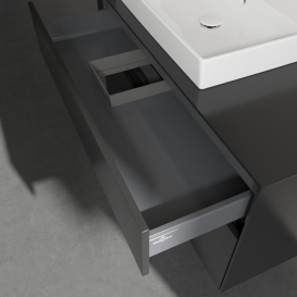 Тумба под раковину Villeroy & Boch Collaro 100х50 см МДФ черный матовый лак C01700PD