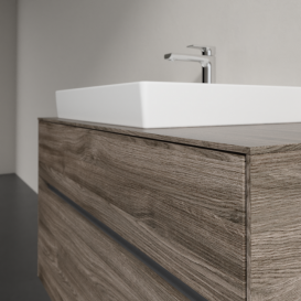 Тумба под раковину Villeroy & Boch Collaro 100х50 см ДСП каменный дуб  C01700RK