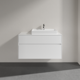 Тумба під раковину Villeroy & Boch Collaro 100х50 см МДФ глянсовий білий C01800DH