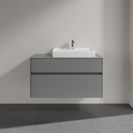 Тумба под раковину Villeroy & Boch Collaro 100х50 см МДФ глянцевый серый C01800FP