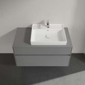 Тумба под раковину Villeroy & Boch Collaro 100х50 см МДФ глянцевый серый C01800FP