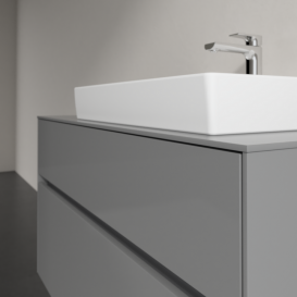 Тумба под раковину Villeroy & Boch Collaro 100х50 см МДФ глянцевый серый C01800FP