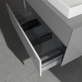 Тумба под раковину Villeroy & Boch Collaro 100х50 см МДФ глянцевый серый C01800FP