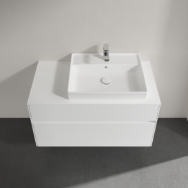 Тумба під раковину Villeroy&Boch Collaro 100х50 см ДСП білий матовий C01800MS