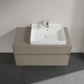 Тумба під раковину Villeroy & Boch Collaro 100х50 см ДСП сірий трюфель C01800VG