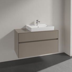 Тумба під раковину Villeroy & Boch Collaro 100х50 см ДСП сірий трюфель C01800VG