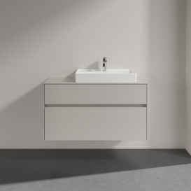 Тумба під раковину Villeroy&Boch Collaro 100х50 см ДСП м'який сірий C01800VK