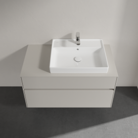 Тумба під раковину Villeroy&Boch Collaro 100х50 см ДСП м'який сірий C01800VK