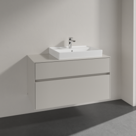 Тумба під раковину Villeroy&Boch Collaro 100х50 см ДСП м'який сірий C01800VK
