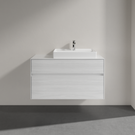 Тумба під раковину Villeroy&Boch Collaro 100х50 см ДСП біле дерево C01800E8