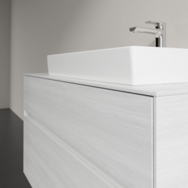 Тумба під раковину Villeroy&Boch Collaro 100х50 см ДСП біле дерево C01800E8