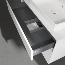 Тумба під раковину Villeroy&Boch Collaro 100х50 см ДСП біле дерево C01800E8