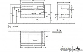 Тумба под раковину Villeroy & Boch Collaro 100х50 см ДСП дуб канзас C01800RH