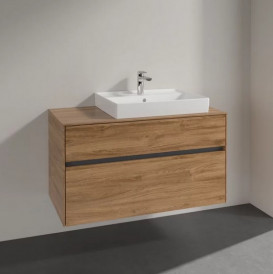 Тумба под раковину Villeroy & Boch Collaro 100х50 см ДСП дуб канзас C01800RH