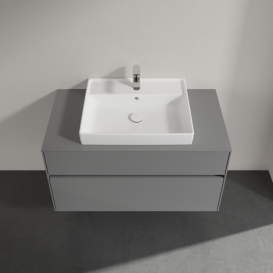 Тумба под раковину Villeroy & Boch Collaro 100х50 см МДФ глянцевый серый C01900FP