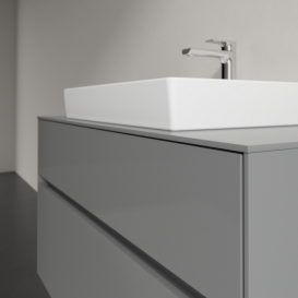 Тумба под раковину Villeroy & Boch Collaro 100х50 см МДФ глянцевый серый C01900FP