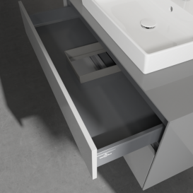 Тумба под раковину Villeroy & Boch Collaro 100х50 см МДФ глянцевый серый C01900FP