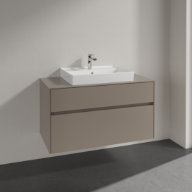 Тумба під раковину Villeroy & Boch Collaro 100х50 см ДСП сірий трюфель C01900VG