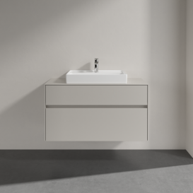 Тумба під раковину Villeroy&Boch Collaro 100х50 см ДСП м'який сірий C01900VK