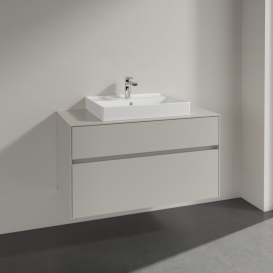 Тумба під раковину Villeroy&Boch Collaro 100х50 см ДСП м'який сірий C01900VK