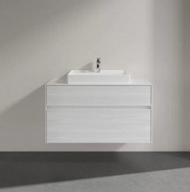 Тумба під раковину Villeroy&Boch Collaro 100х50 см ДСП біле дерево C01900E8