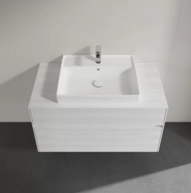 Тумба під раковину Villeroy&Boch Collaro 100х50 см ДСП біле дерево C01900E8